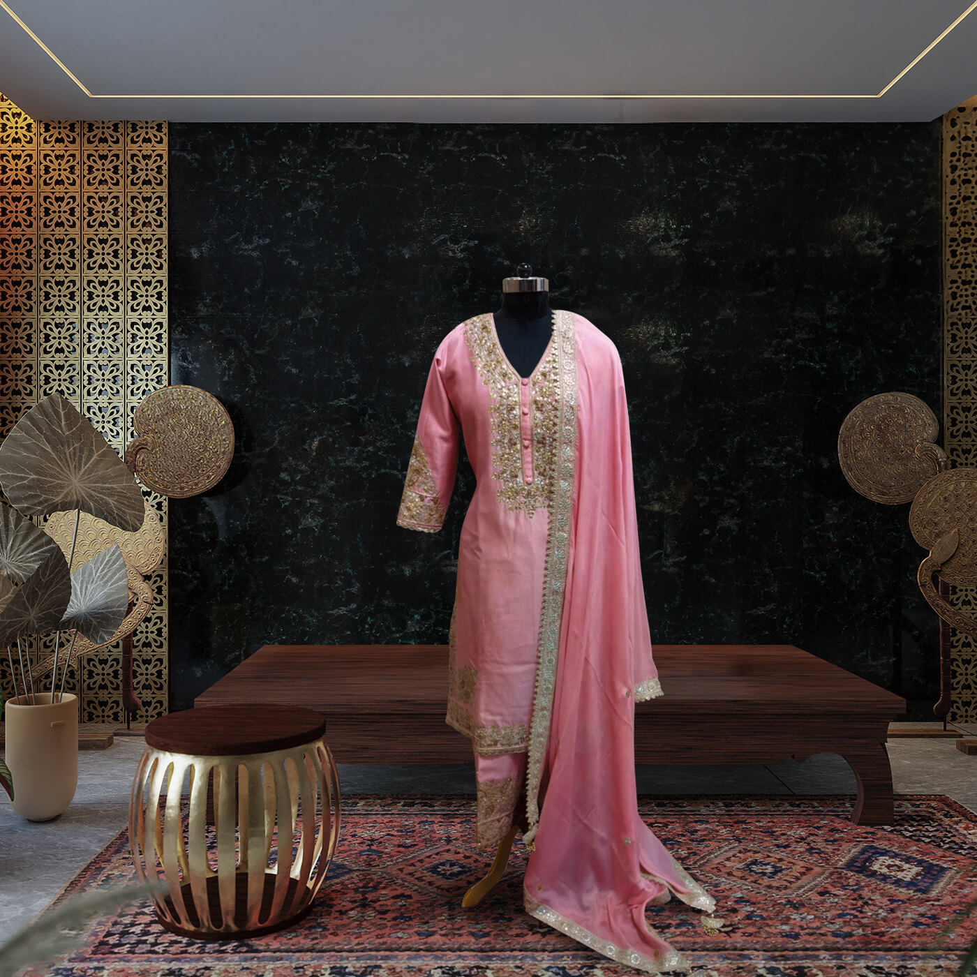 Chanderi Gota Patti Suit